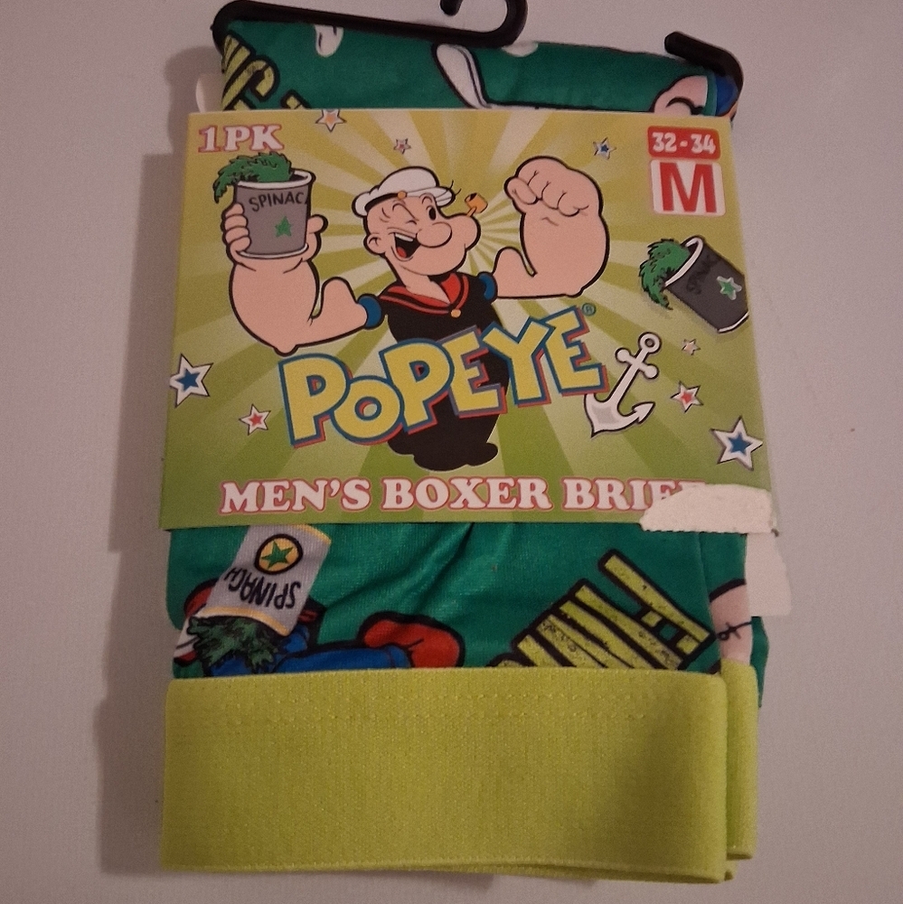 Kohl's Popeye Men's Boxer Briefs - Green and Yellow